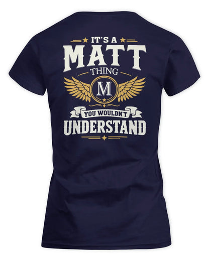 MATT KT06-M008 It’s a [NAME] Thing – You Wouldn’t Understand | Personalized Vintage T-Shirt - Women's Standard T-Shirt - Navy