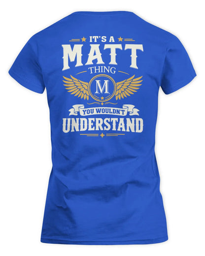 MATT KT06-M008 It’s a [NAME] Thing – You Wouldn’t Understand | Personalized Vintage T-Shirt - Women's Standard T-Shirt - Royal