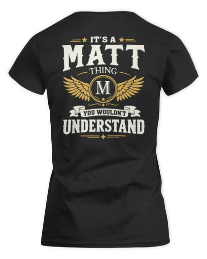 MATT KT06-M008 It’s a [NAME] Thing – You Wouldn’t Understand | Personalized Vintage T-Shirt - Women's Standard T-Shirt - Black