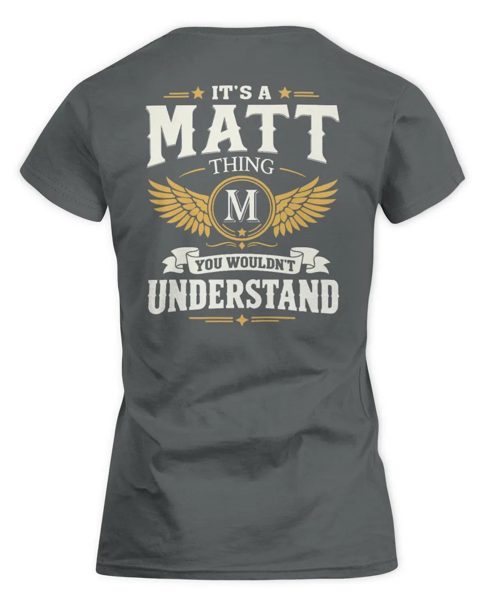 MATT KT06-M008 It’s a [NAME] Thing – You Wouldn’t Understand | Personalized Vintage T-Shirt - Women's Standard T-Shirt - Charcoal