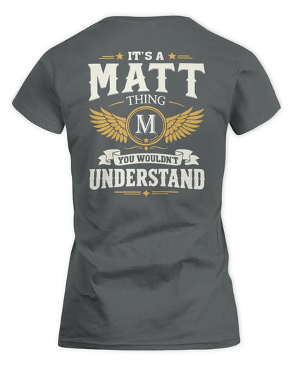 MATT KT06-M008 It’s a [NAME] Thing – You Wouldn’t Understand | Personalized Vintage T-Shirt - Women's Standard T-Shirt - Charcoal