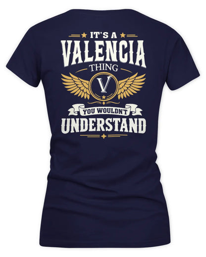 VALENCIA KT06-M008 It’s a [NAME] Thing – You Wouldn’t Understand | Personalized Vintage T-Shirt - Women's V-Neck T-Shirt - Navy
