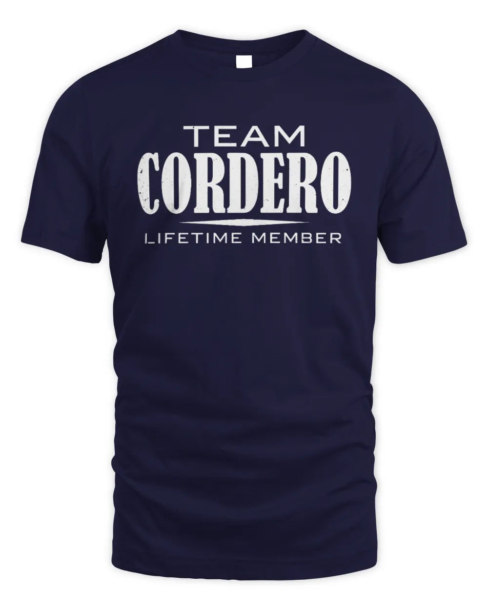 CORDERO BL62-K4-128 - Personalized “Team NAME Lifetime Member” - Unisex Standard T-Shirt - Navy