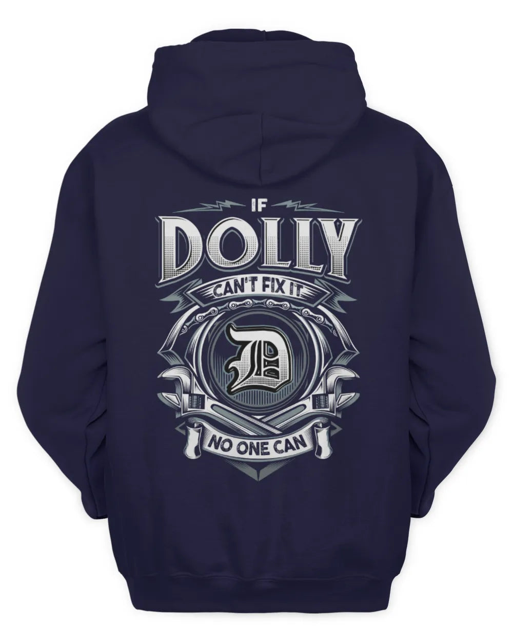 DOLLY AP81-K4-626 - Personalized Ahmed Quote Apparel “If Ahmed Can't Fix It, No One Can” - Unisex Hoodie - Navy