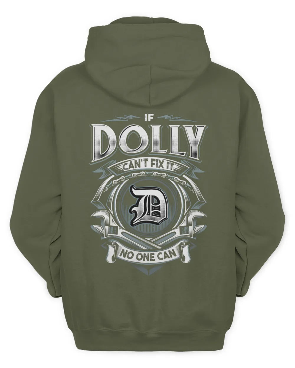 DOLLY AP81-K4-626 - Personalized Ahmed Quote Apparel “If Ahmed Can't Fix It, No One Can” - Unisex Hoodie - Military Green