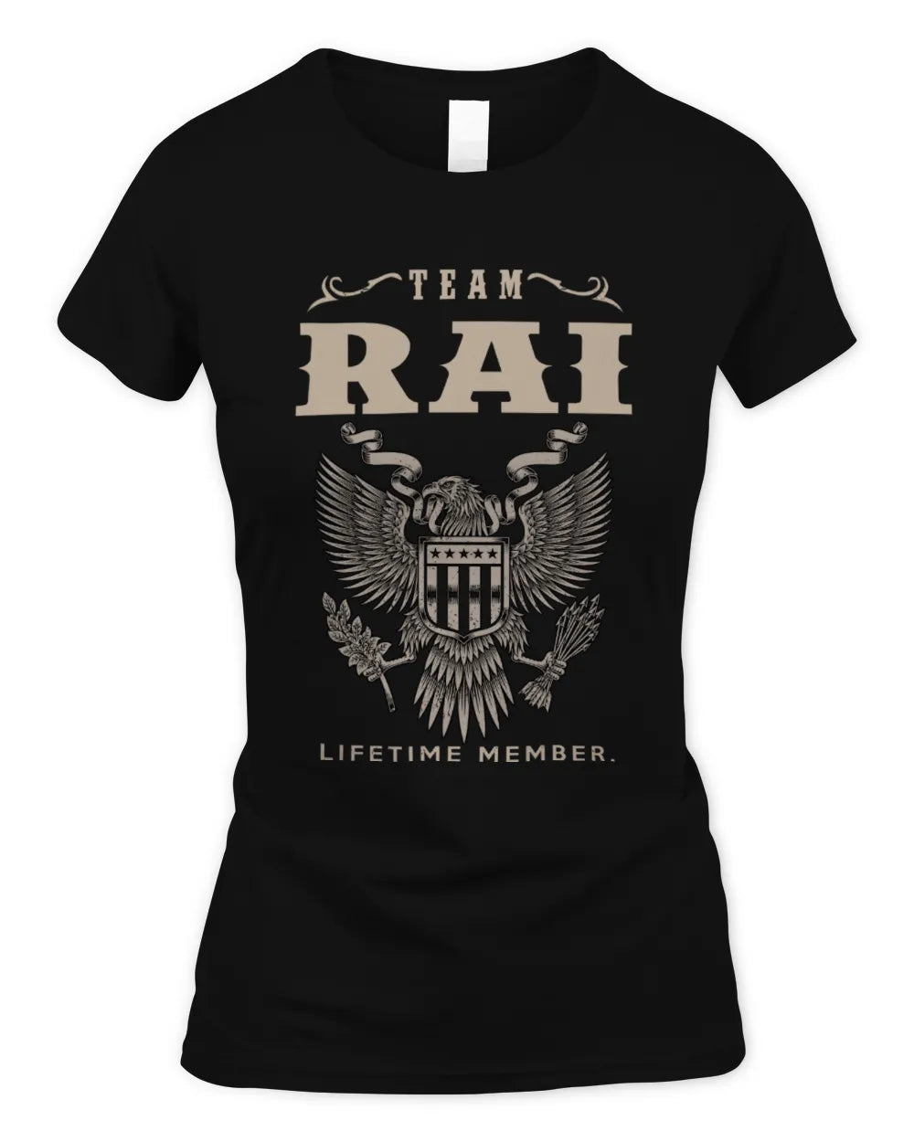 RAI TP06-K82 – Personalized Classic Style Apparel “Team NAME Lifetime Member” - Women's Standard T-Shirt - Black