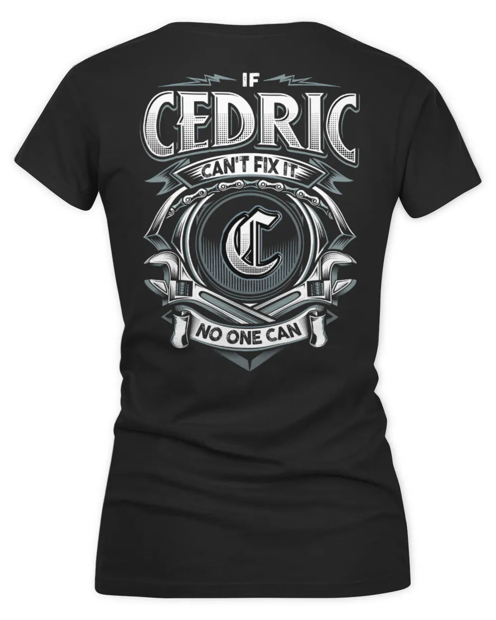 CEDRIC AP81-K4-626 - Personalized Ahmed Quote Apparel “If Ahmed Can't Fix It, No One Can” - Women's V-Neck T-Shirt - Black