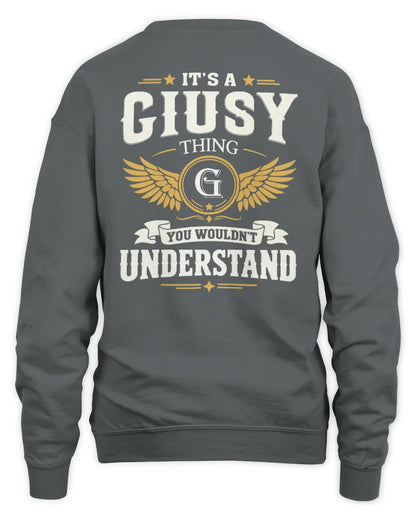 GIUSY KT06-M008 It’s a [NAME] Thing – You Wouldn’t Understand | Personalized Vintage T-Shirt - Unisex Sweatshirt - Charcoal
