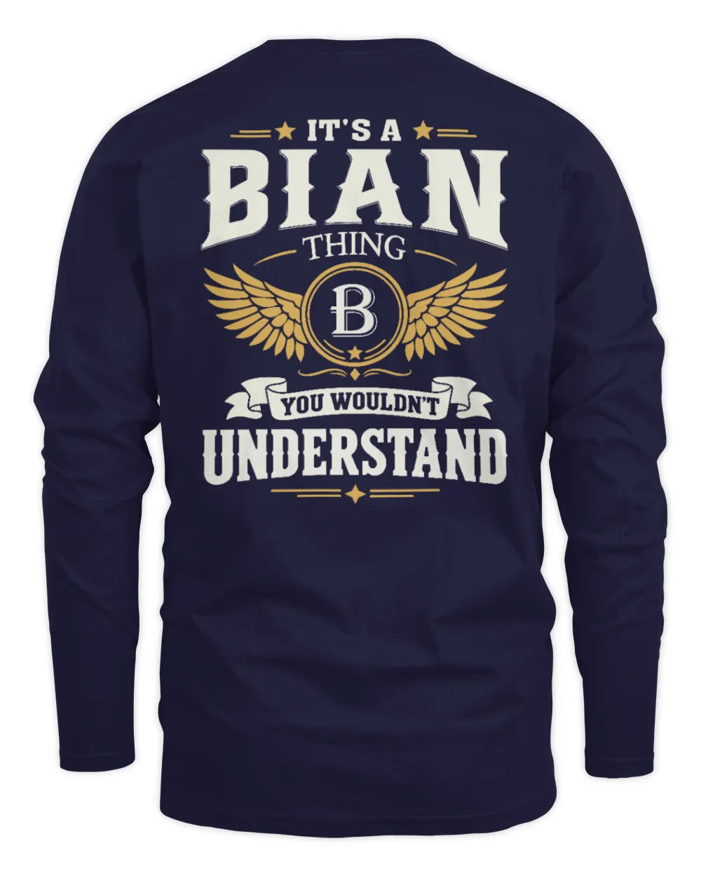 BIAN KT06-M008 It’s a [NAME] Thing – You Wouldn’t Understand | Personalized Vintage T-Shirt - Men's Long Sleeved T-Shirt - Navy