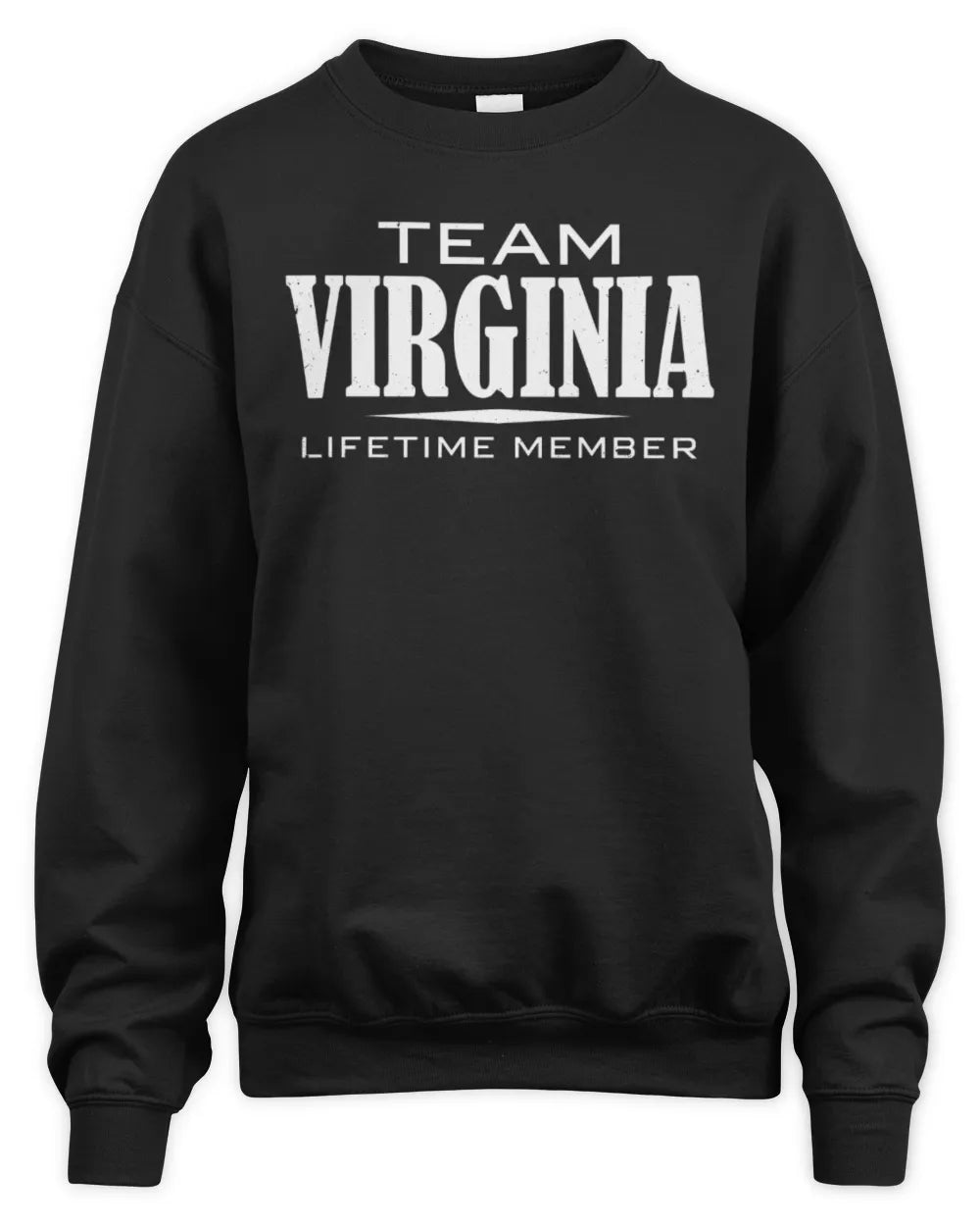 VIRGINIA BL62-K4-128 - Personalized “Team NAME Lifetime Member” - Unisex Sweatshirt - Black