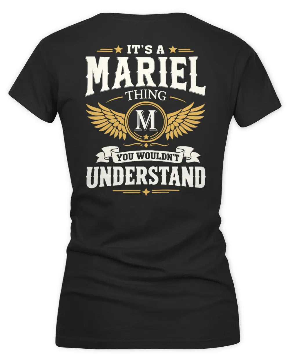 MARIEL KT06-M008 It’s a [NAME] Thing – You Wouldn’t Understand | Personalized Vintage T-Shirt - Women's V-Neck T-Shirt - Black