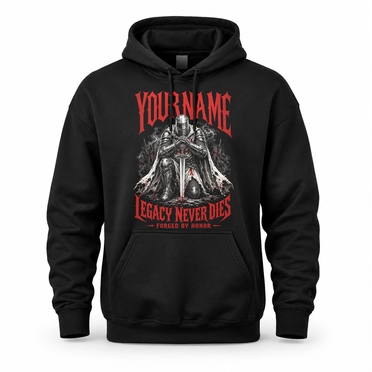 YOUR NAME HS90-K04-109 - NAME Legacy Never Dies Forged By Honor Personalized Knight